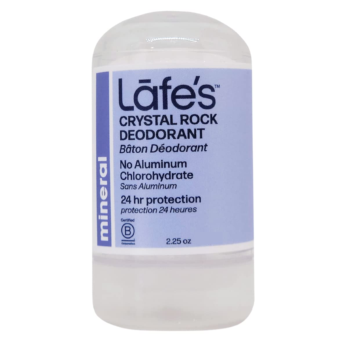 Lafes Natural Deodorant | Unscented Crystal Mineral Rock Natural Deodorant | 2.25 Ounce (Pack of 1) RegenaLife Market
