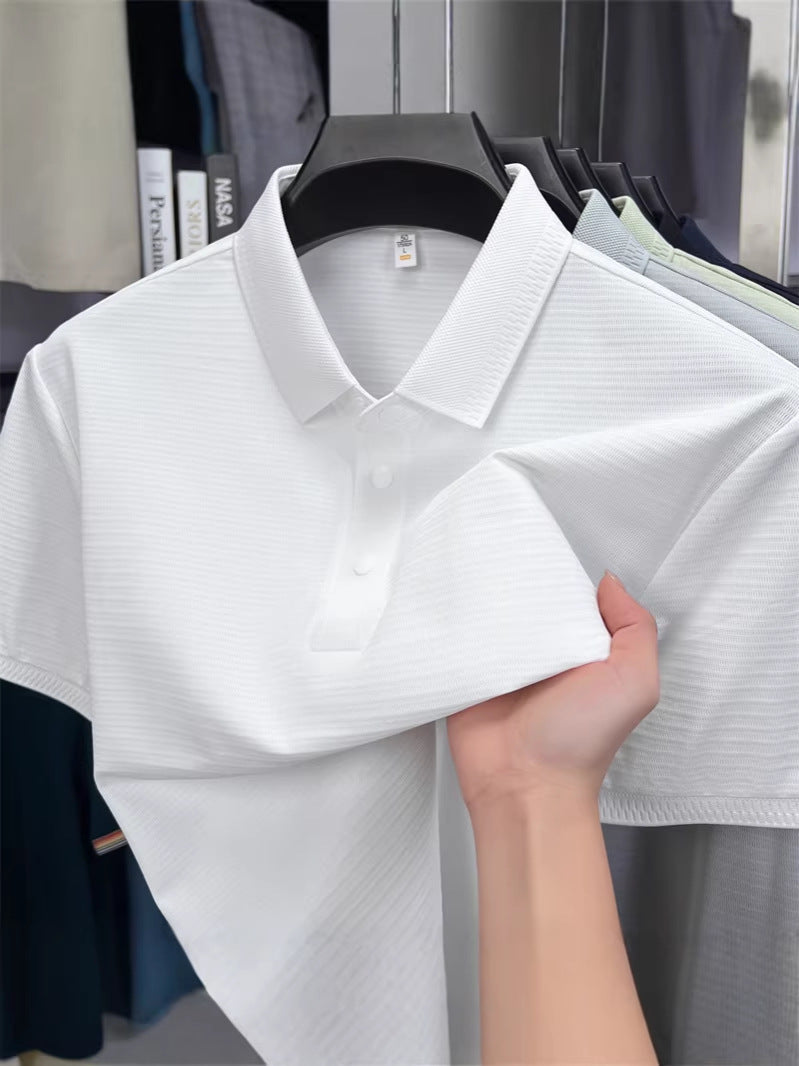 Mens Ice Silk Breathable Polo Shirt RegenaLife Market