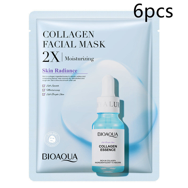 Collagen Face Mask Moisturizing Firming Face Sheet Mask Hyaluronic Acid Facial Masks Beauty Skin Care Gel Skin Care Lime Sunflower
