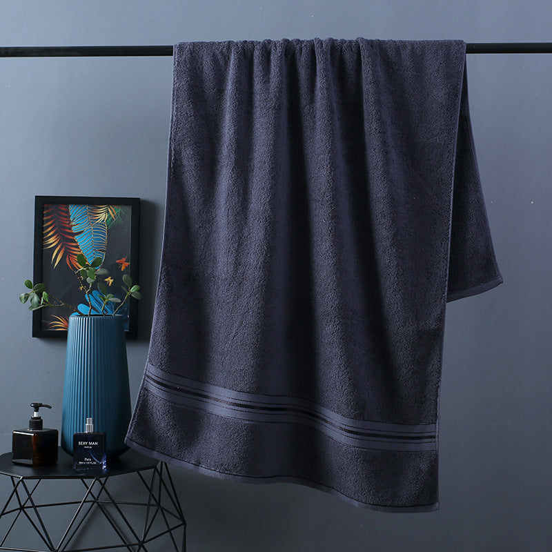 Pure Color Thick Cotton Bath Towel Set Towel Set Increased Pure Cotton Beach Towel Beauty Salon Bath Towel Lime Sunflower