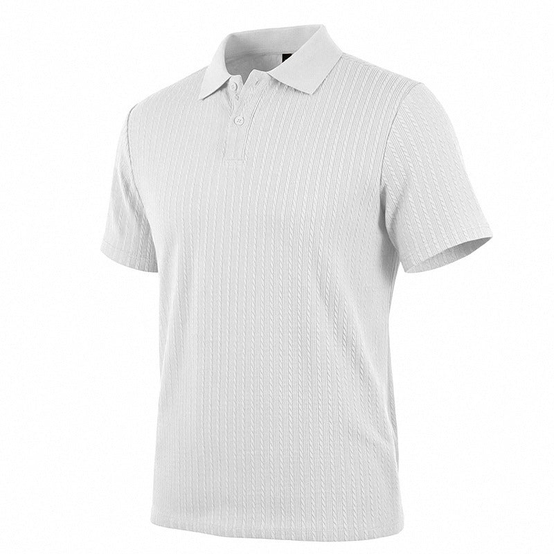 Mens Textured Short Sleeve Polo Shirt RegenaLife Market