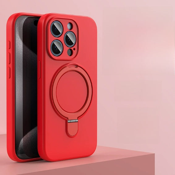 Magnetic Silicone Phone Case with Stand for iPhone TeemDrop