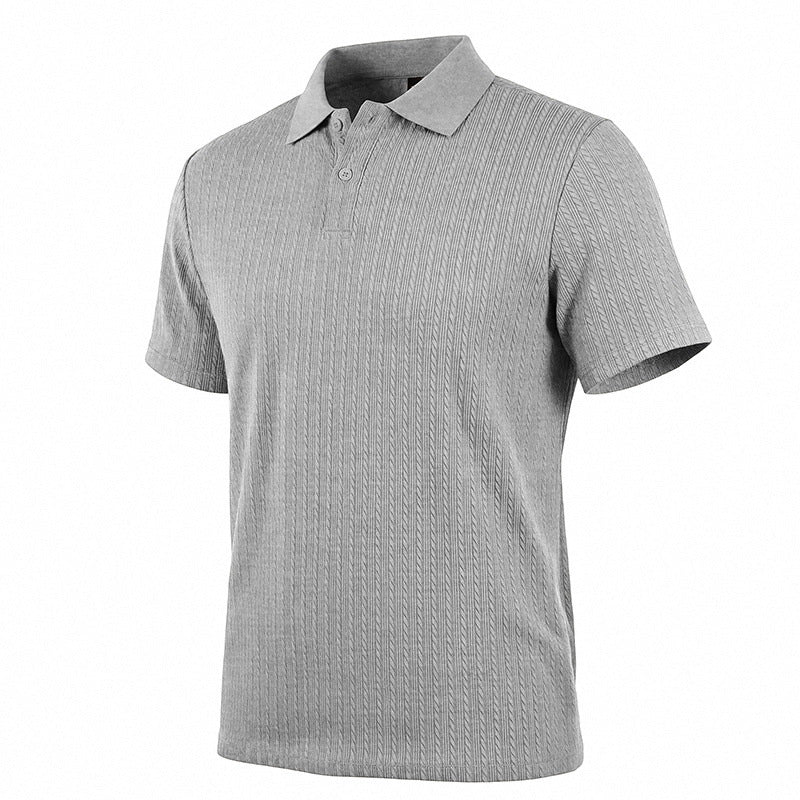Mens Textured Short Sleeve Polo Shirt RegenaLife Market
