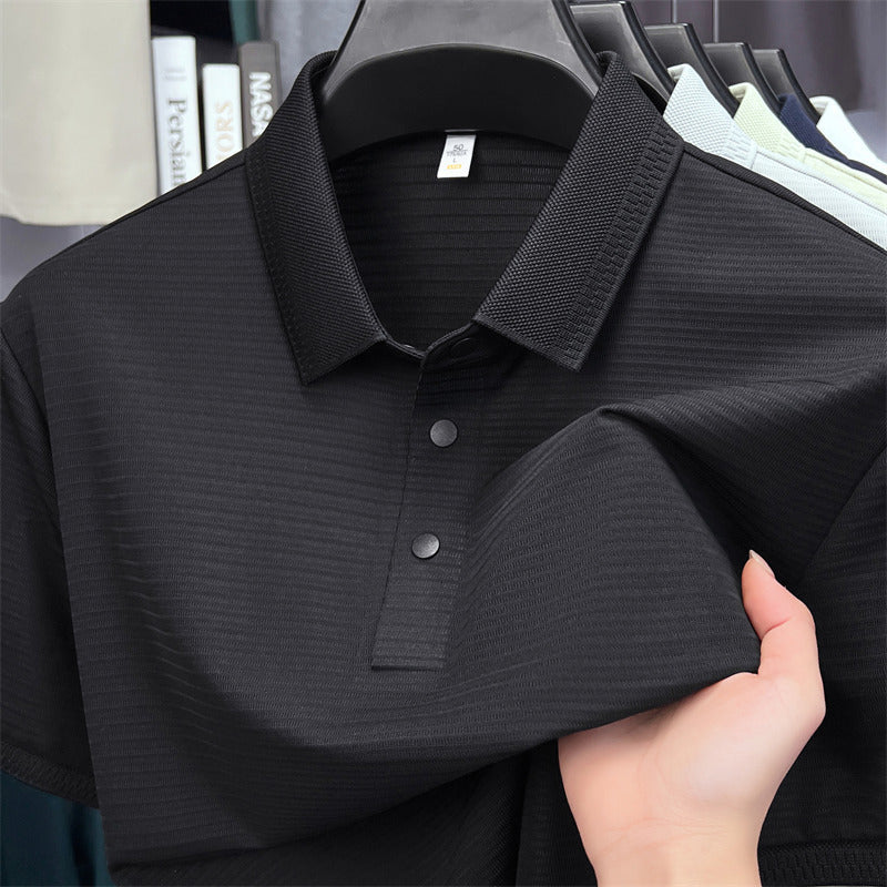 Mens Ice Silk Breathable Polo Shirt RegenaLife Market