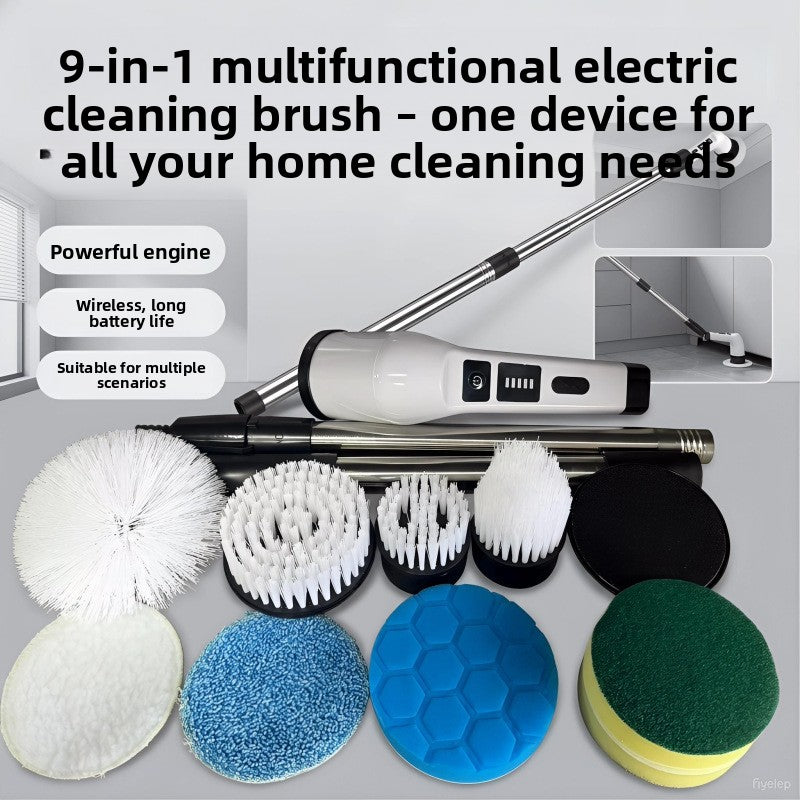 wireless electric cleaning brush long handle retractable TeemDrop
