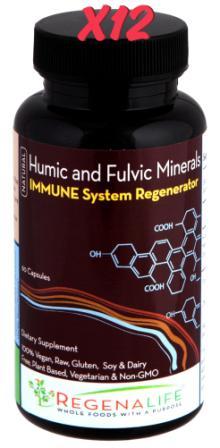 12 Bottles - Humic & Fulvic Mineral Capsules