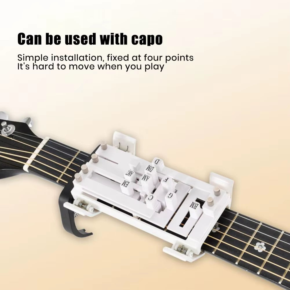 Guitar Chord Aid One-Touch Chords Presser Guitar Learning Tool Guitar Chord Trainer Practice Aid for Beginners