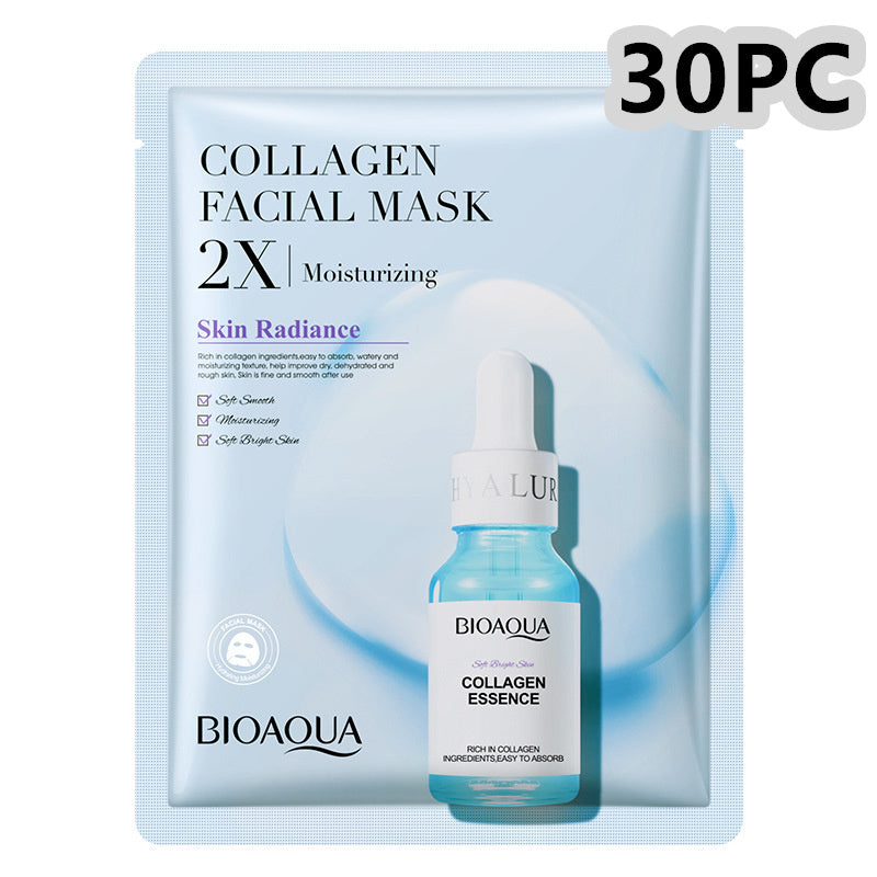 Collagen Face Mask Moisturizing Firming Face Sheet Mask Hyaluronic Acid Facial Masks Beauty Skin Care Gel Skin Care Lime Sunflower