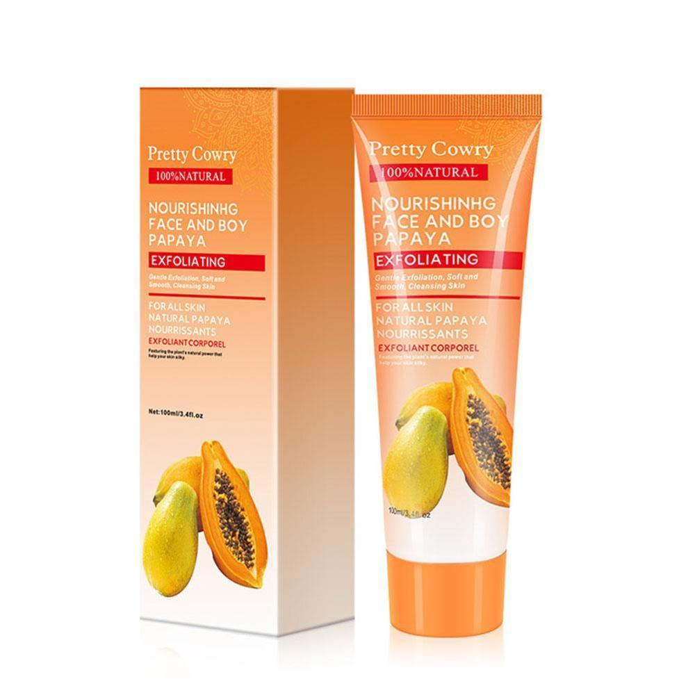 Cucumber Coconut Papaya Facial Exfoliating Gel Cream 100ml Body Cleansing Lime Sunflower