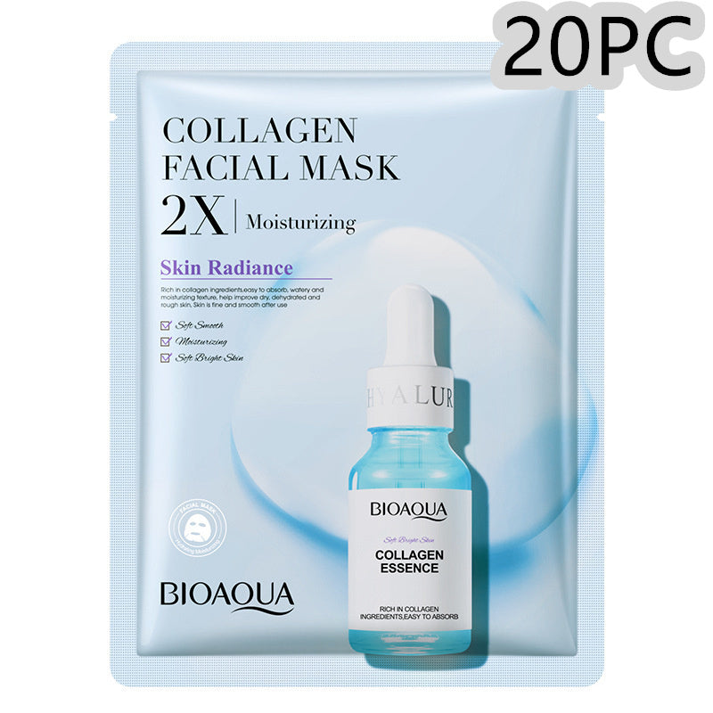 Collagen Face Mask Moisturizing Firming Face Sheet Mask Hyaluronic Acid Facial Masks Beauty Skin Care Gel Skin Care Lime Sunflower