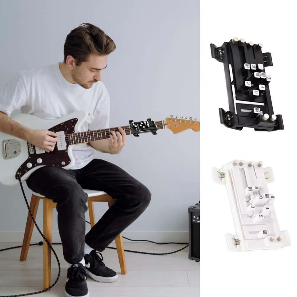 Guitar Chord Aid One-Touch Chords Presser Guitar Learning Tool Guitar Chord Trainer Practice Aid for Beginners