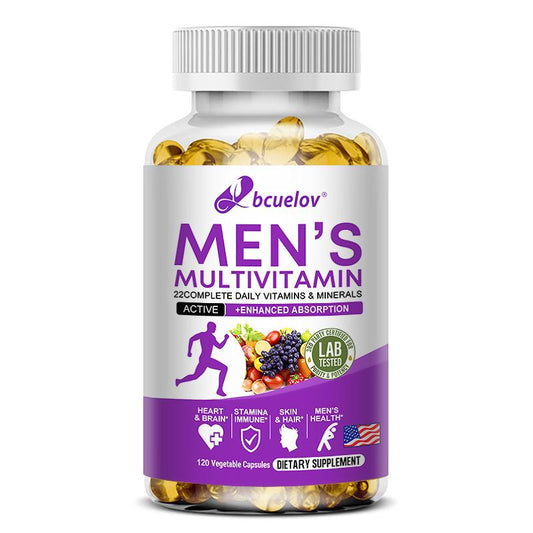 Bcuelov Men'S Multivitamin, with Vitamin A, C, D, E, B12, Zinc & More Essential Vitamins, for Energy, Focus, and Mens Health, 120 Capsules