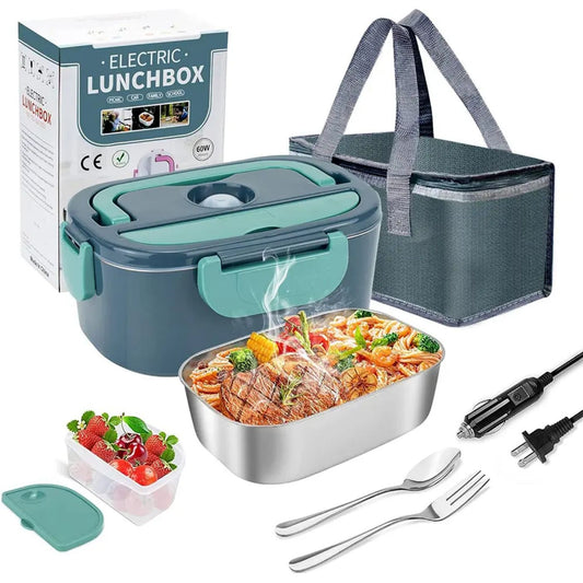 Portable Electric Heating Lunch Box for Home and Car Use Teemdrop