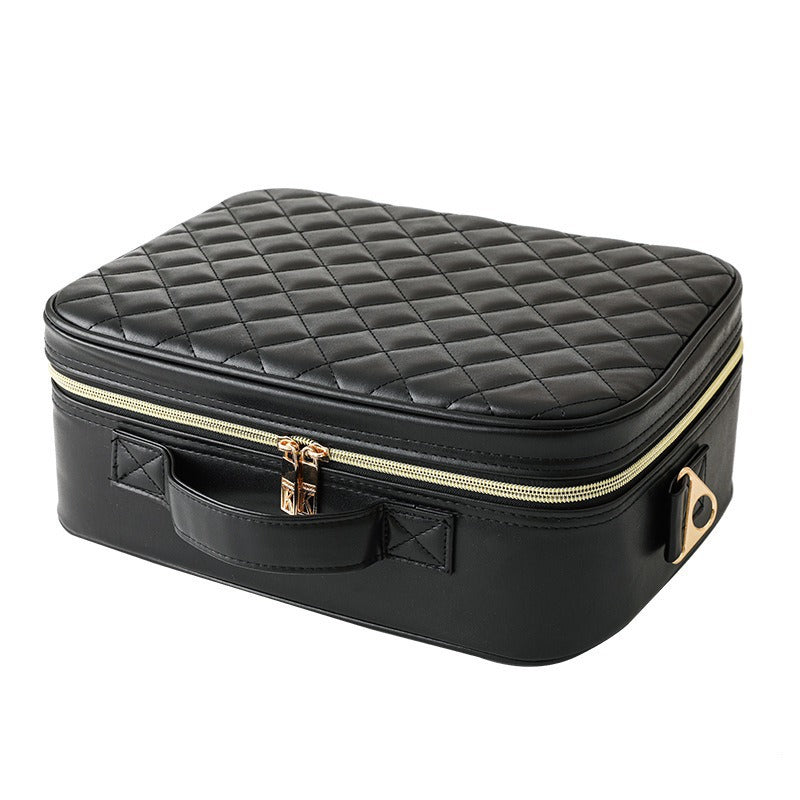 Portable LED Mirror Leather Makeup Case with Brush Set RegenaLife Market
