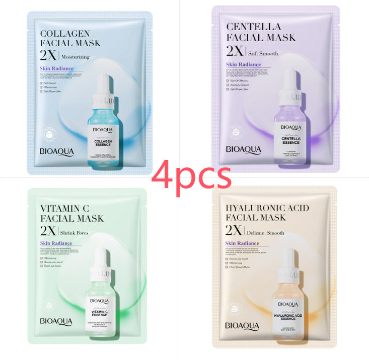 Collagen Face Mask Moisturizing Firming Face Sheet Mask Hyaluronic Acid Facial Masks Beauty Skin Care Gel Skin Care Lime Sunflower