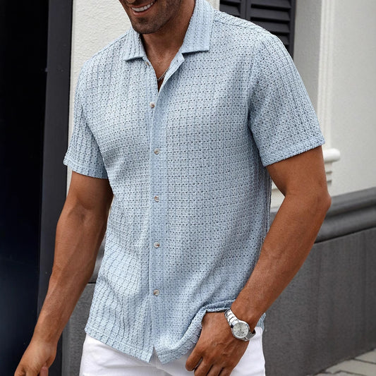 Collared short-sleeved casual shirt RegenaLife Market