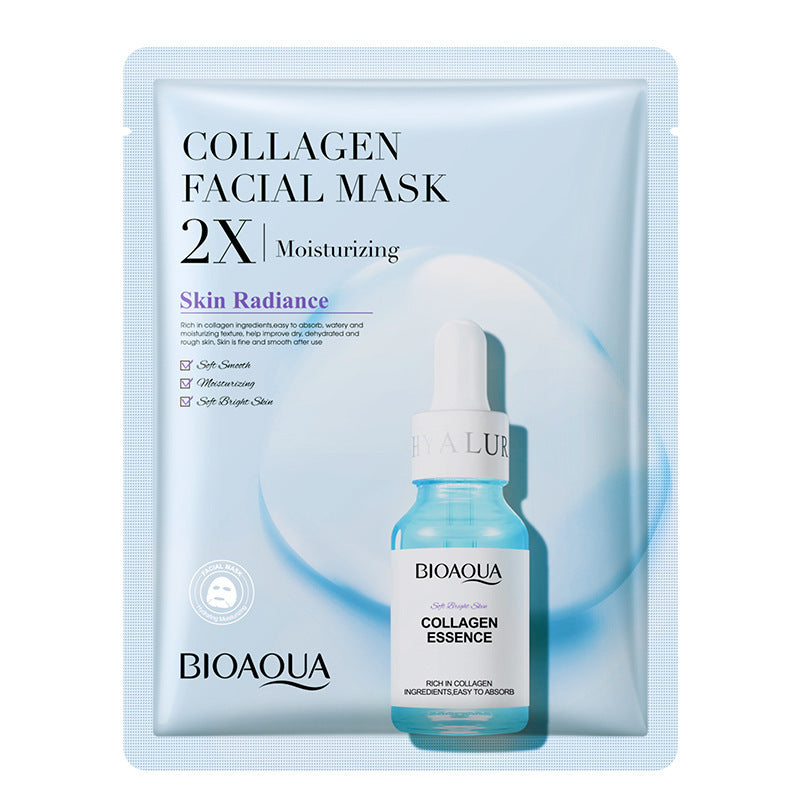 Collagen Face Mask Moisturizing Firming Face Sheet Mask Hyaluronic Acid Facial Masks Beauty Skin Care Gel Skin Care Lime Sunflower