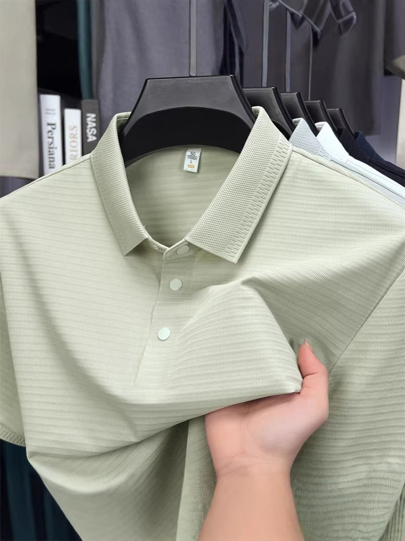 Mens Ice Silk Breathable Polo Shirt RegenaLife Market
